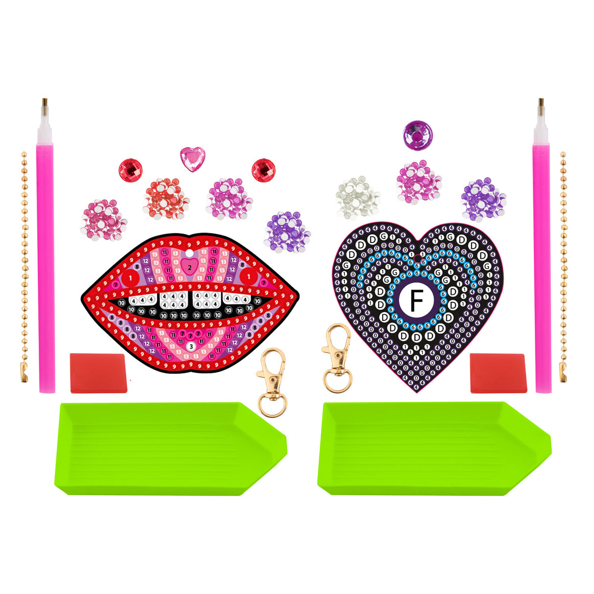 Faire un porte-clés de peinture au diamant Besties