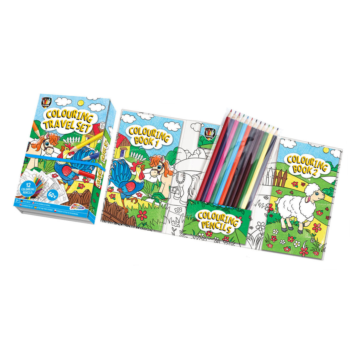 Grafix Color Books (2st.) Con Pencils Farm