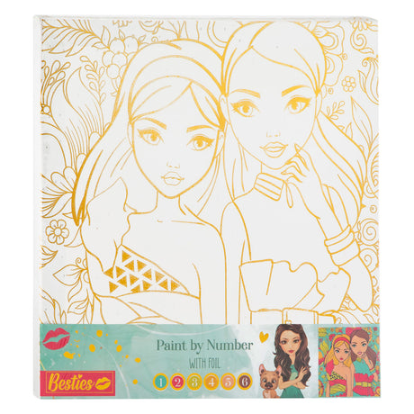 Peinture sur toile Besties par numéro, 30x30cm