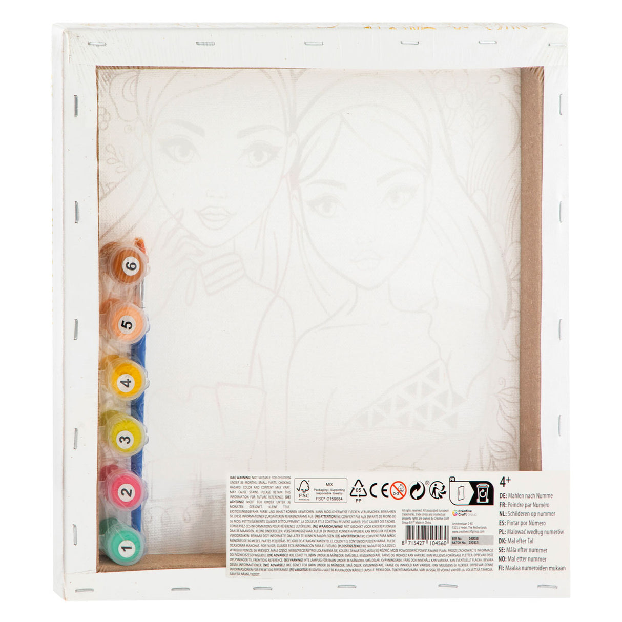 Peinture sur toile Besties par numéro, 30x30cm