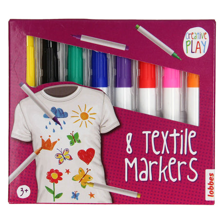 Marqueurs textiles Lobbes, 8 pcs.