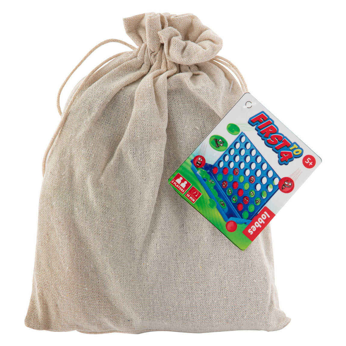 Jeu Grafix 4 à la suite dans un sac en coton