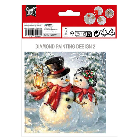 Grafix réalisez vos propres cartes de Noël en peinture diamant, 2 pcs.