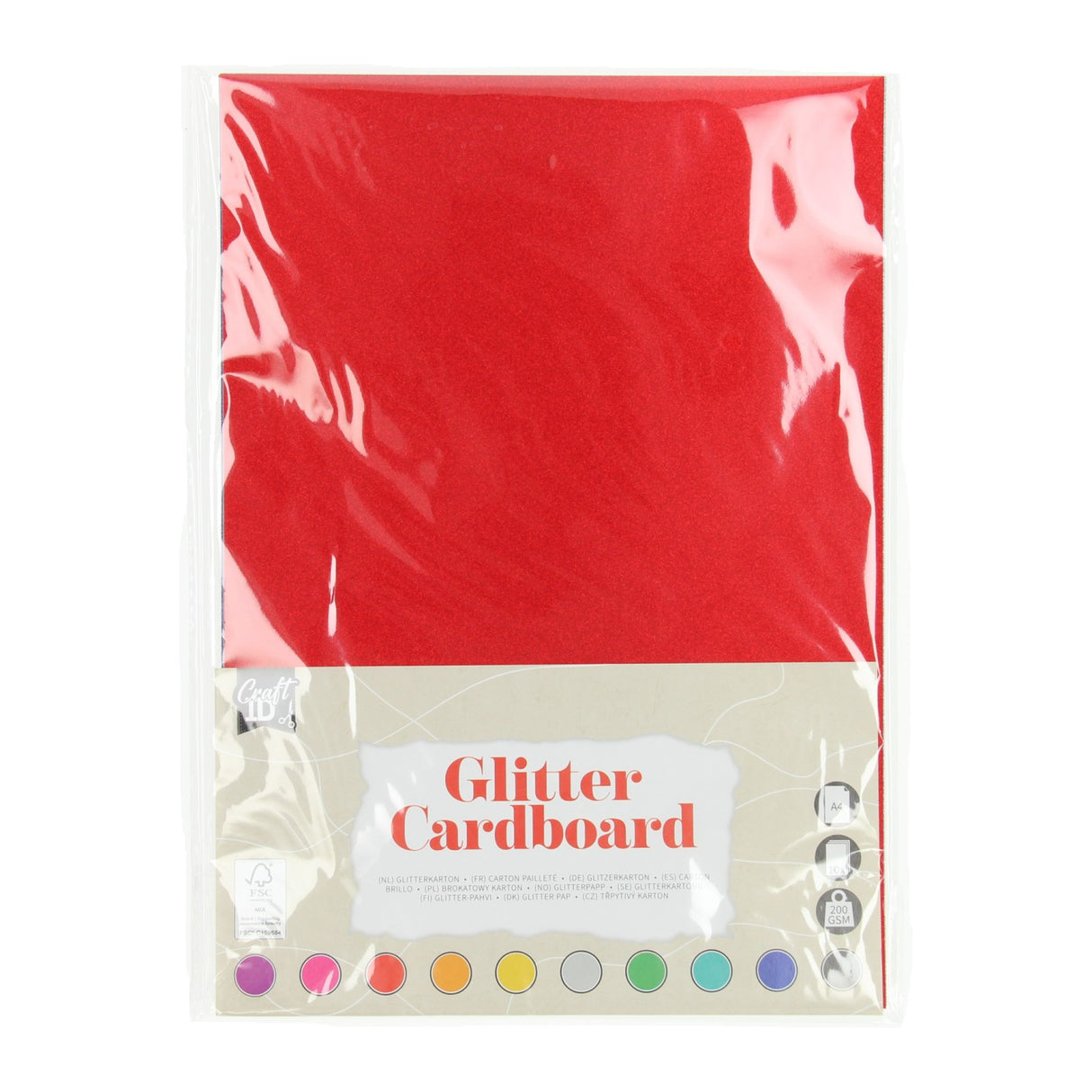 Creative Craft Group Craft Group Glitter Cardboard A4, 10 listů