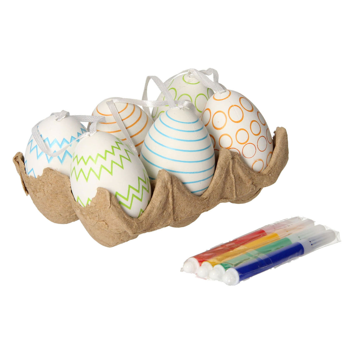 Grafix coloriant les œufs de Pâques avec des marqueurs, 6 pcs.