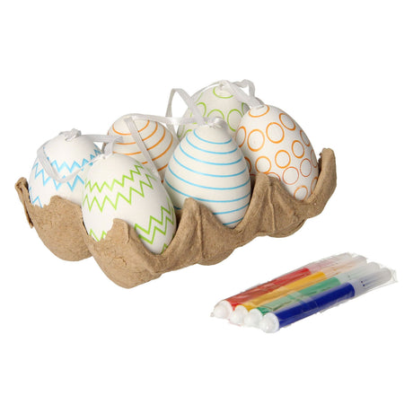 Grafix coloriant les œufs de Pâques avec des marqueurs, 6 pcs.