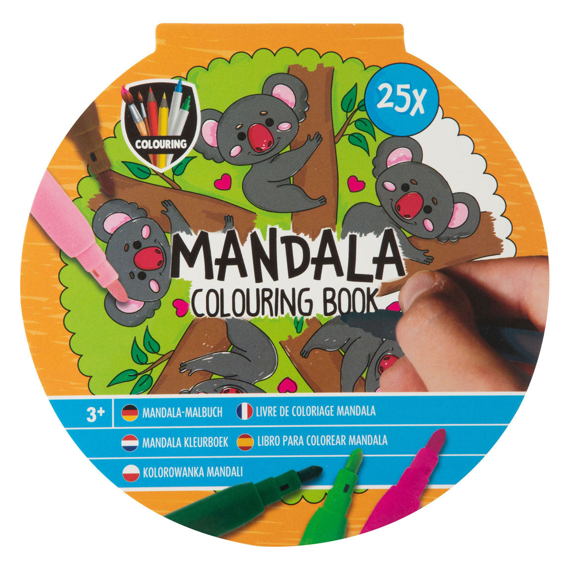 Libro de color de mandala del grupo de manualidades creativas, 25 páginas para colorear