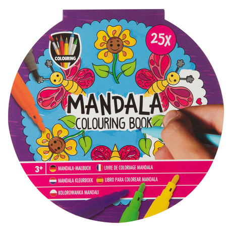 Livre de coloriage mandala de groupe d'artisanat créatif, 25 pages à colorier