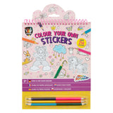 Creative Craft Group Color vos propres autocollants avec des crayons de couleur - Fantasy World, 250st.