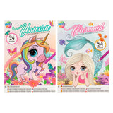 Couring Craft Group Color et autocollant livre de licorne sirène