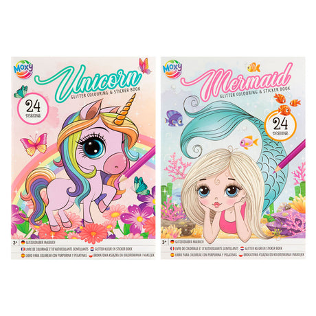 Couring Craft Group Color et autocollant livre de licorne sirène