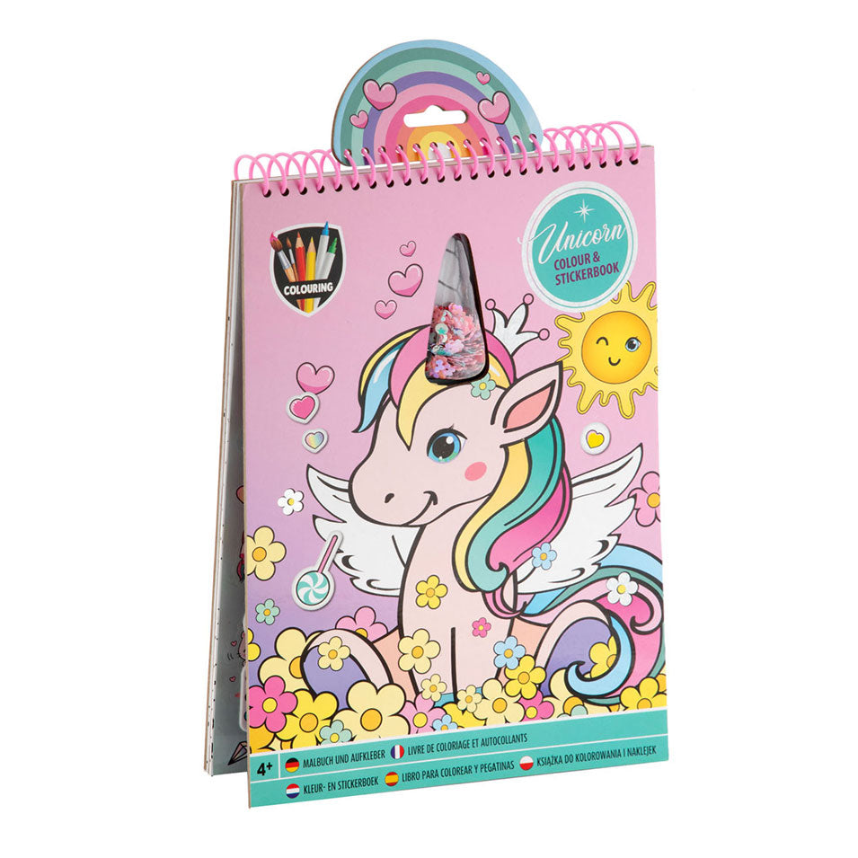 Couring Craft Group Couleur et autocollant livre Unicorn