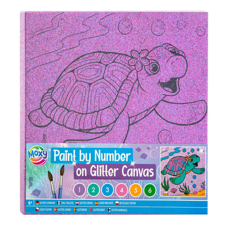 Creative Craft Group Målning av nummer Glitter Canvas, 9DLG.