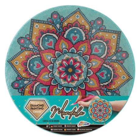 Toile de mandala de peinture de diamant de groupe d'artisanat créatif, 30 cm