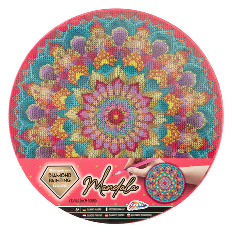Toile de mandala de peinture de diamant de groupe d'artisanat créatif, 30 cm