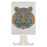 Brandless sans marque Puzzle en bois avec figurine de tigre - 130 pièces