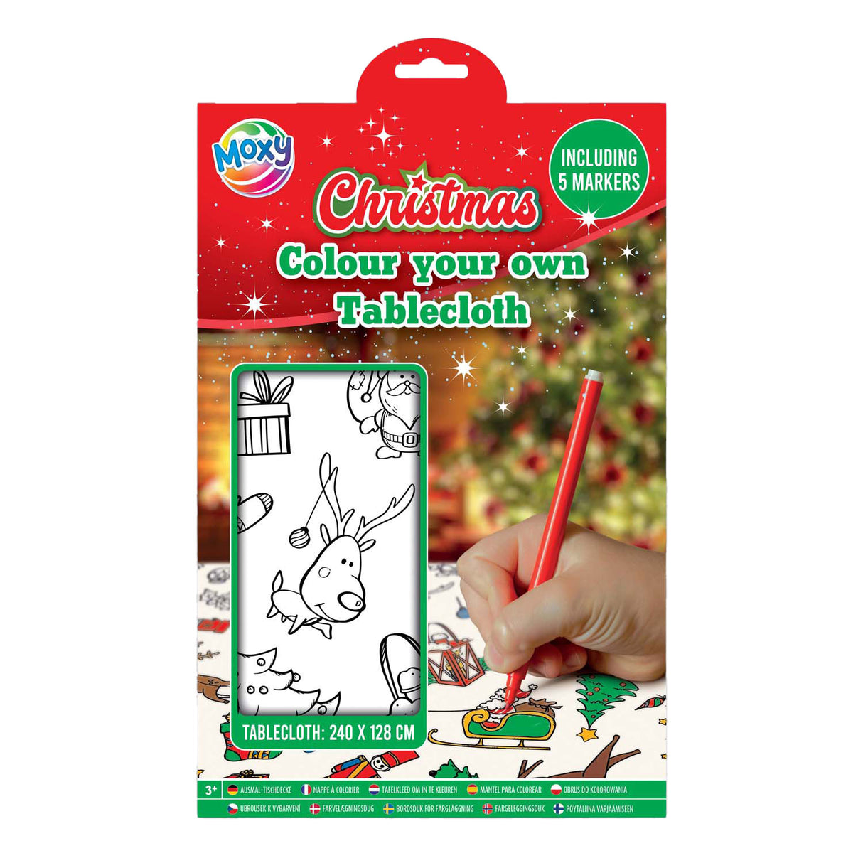 Groupe d'artisanat créatif Noël coloriez votre propre nappe avec des marqueurs