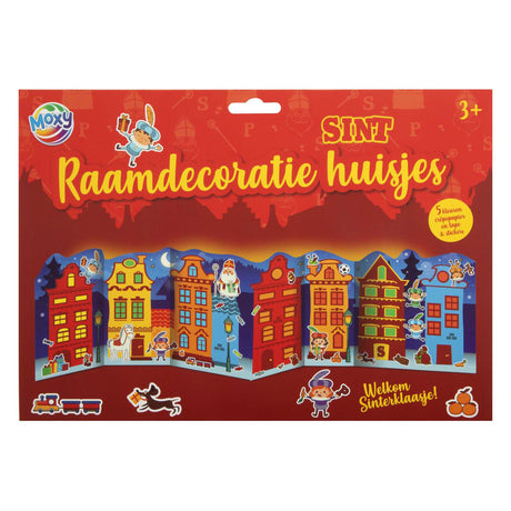 Groupe d'artisanat créatif saint décoration de fenêtre maisons