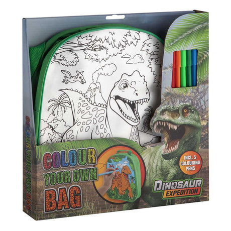 Groupe d'artisanat créatif Dino coloriez votre propre sac avec des marqueurs
