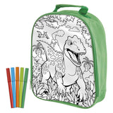Groupe d'artisanat créatif Dino coloriez votre propre sac avec des marqueurs