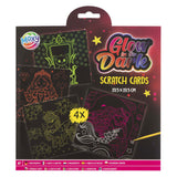 Les cartes à gratter de groupe d'artisanat créatif brillent dans le noir