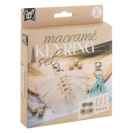 Porte-clés en macramé de groupe d'artisanat créatif, 2 pcs.