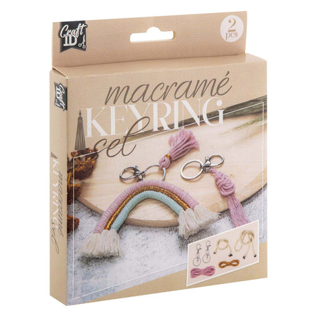 Porte-clés en macramé du groupe d’artisanat créatif, ensemble de 2