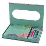 Ensemble de coloriage de groupe d'artisanat créatif mandala avec 10 crayons de couleur