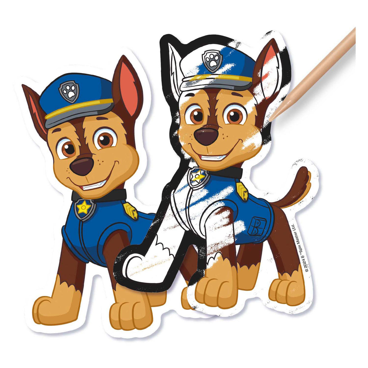 Groupe d'artisanat créatif aimants à gratter Paw Patrol, 12 pcs.