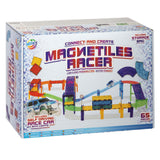 Jouets de construction magnétiques de groupe d'artisanat créatif tuiles piste de voiture avec voiture et sac de rangement,