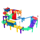 Jouets de construction magnétiques de groupe d'artisanat créatif tuiles piste de voiture avec voiture et sac de rangement,