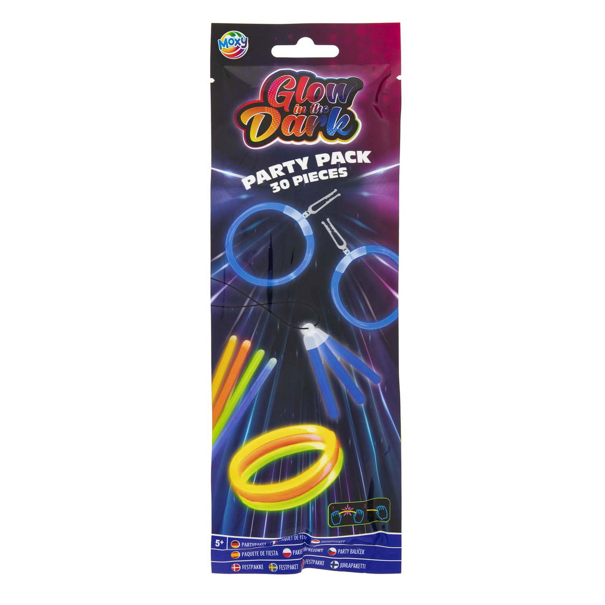 Creative craft group glow in the dark sticks party pack, 30dlg.