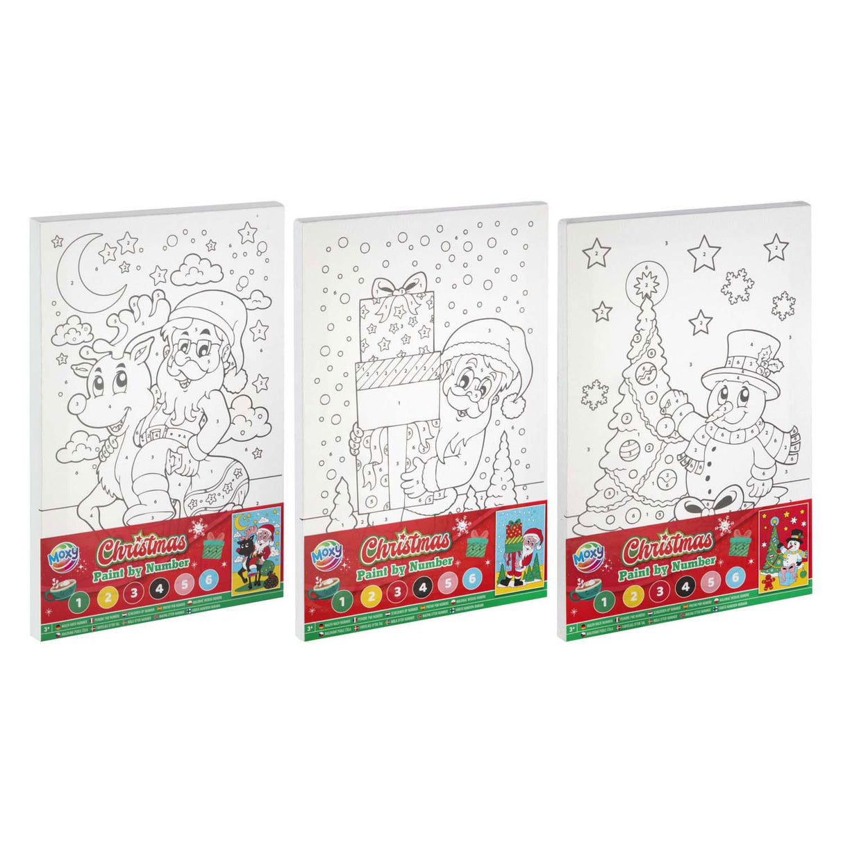 Peinture sur toile de groupe d'artisanat créatif par numéro de noël