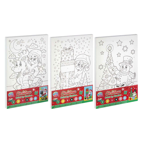 Peinture sur toile de groupe d'artisanat créatif par numéro de noël