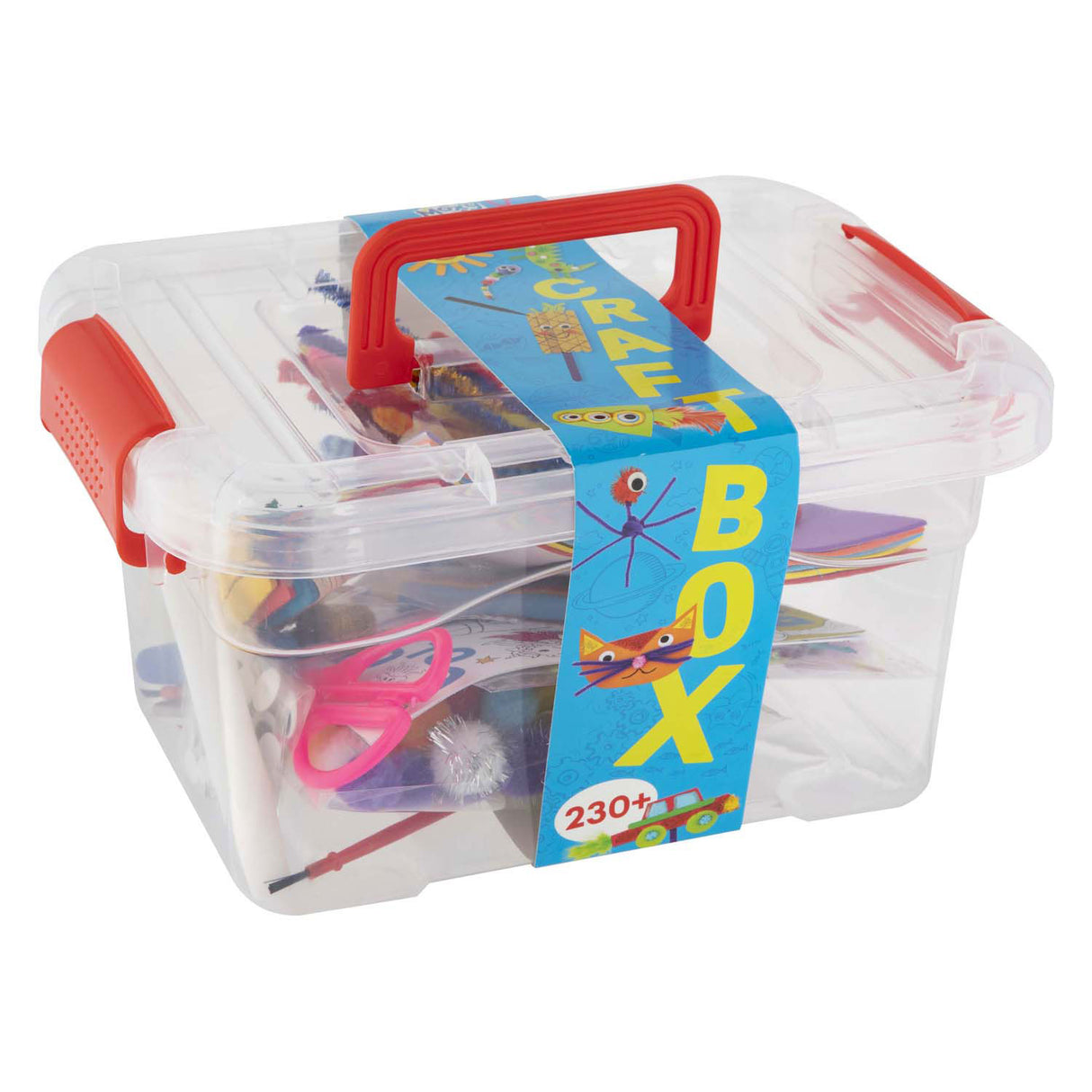 Boîte de bricolage créative en groupe avec divers matériaux de bricolage, 240 pcs.