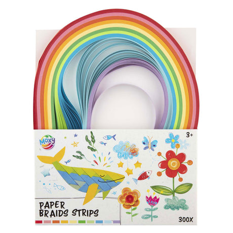 Bandes de tressage en papier pour groupe d'artisanat créatif, 300 pcs.