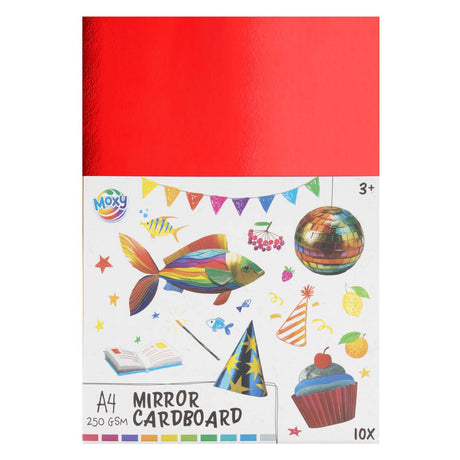 Carton miroir de groupe d'artisanat créatif A4, 10 feuilles, 10 couleurs