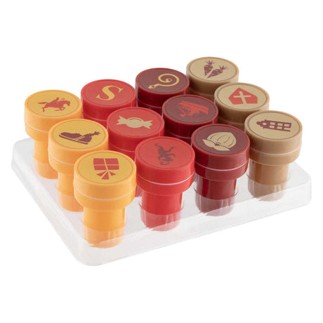 Groupe d'artisanat créatif Tampons auto-encreurs Sinterklaas - 12 pcs.