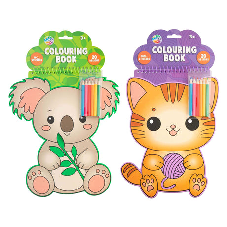 Livre de coloriage forme animale Moxy + crayons