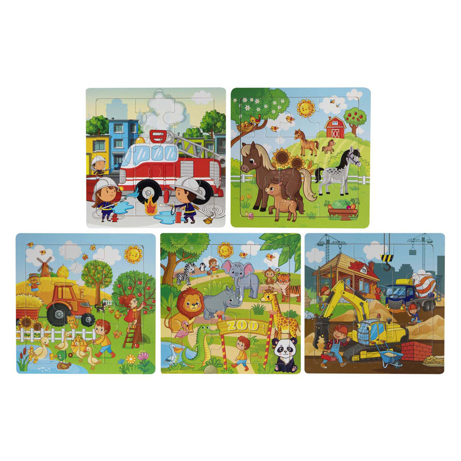 Creative craft group houten uitdeelpuzzeltjes - 15st.