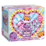 Totum mini mymy hartvormig sieradendoosje versieren - met spiegel en 100+ stickers - speelgoed kinderen - knutselen - voor meisjes en jongens - ook voor kleuters - vanaf 3 jaar