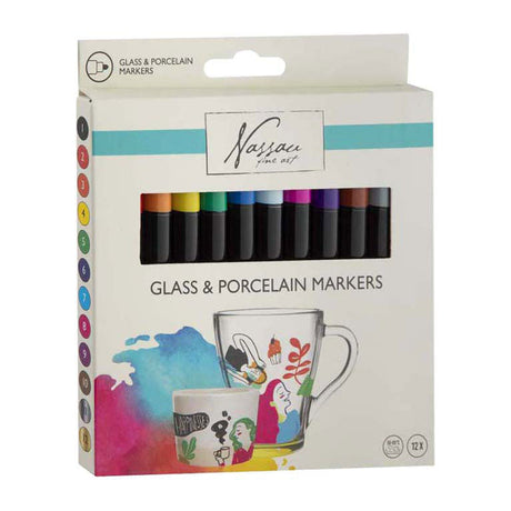 Creative craft group marqueurs pour porcelaine et verre Nassau - 12 pcs.