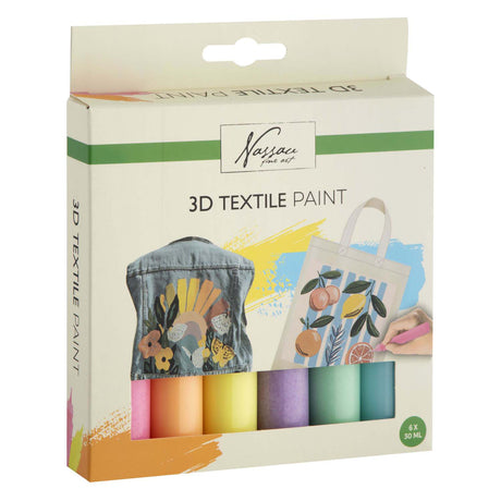 Creative craft group nassau 3d textielverf set - 6st.