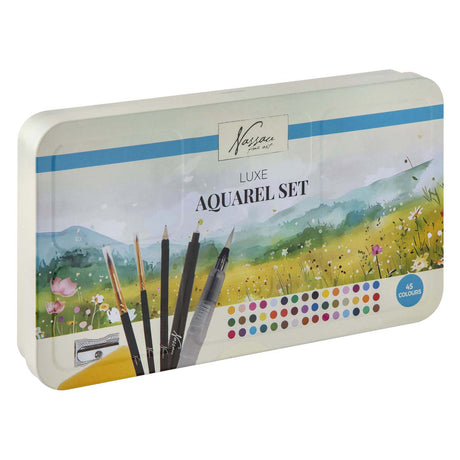 Creative craft group nassau luxe aquarel verfset - 45 kleuren