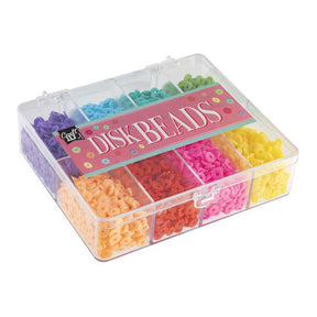 Perles de disque de groupe d'artisanat créatif dans une boîte de rangement - 8 couleurs