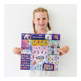 Totum unicorn academy super sticker set xl - 8 vellen incl. luxe metallic en laser stickers 38 x 36 cm | speelgoed meisjes vanaf 3 jaar