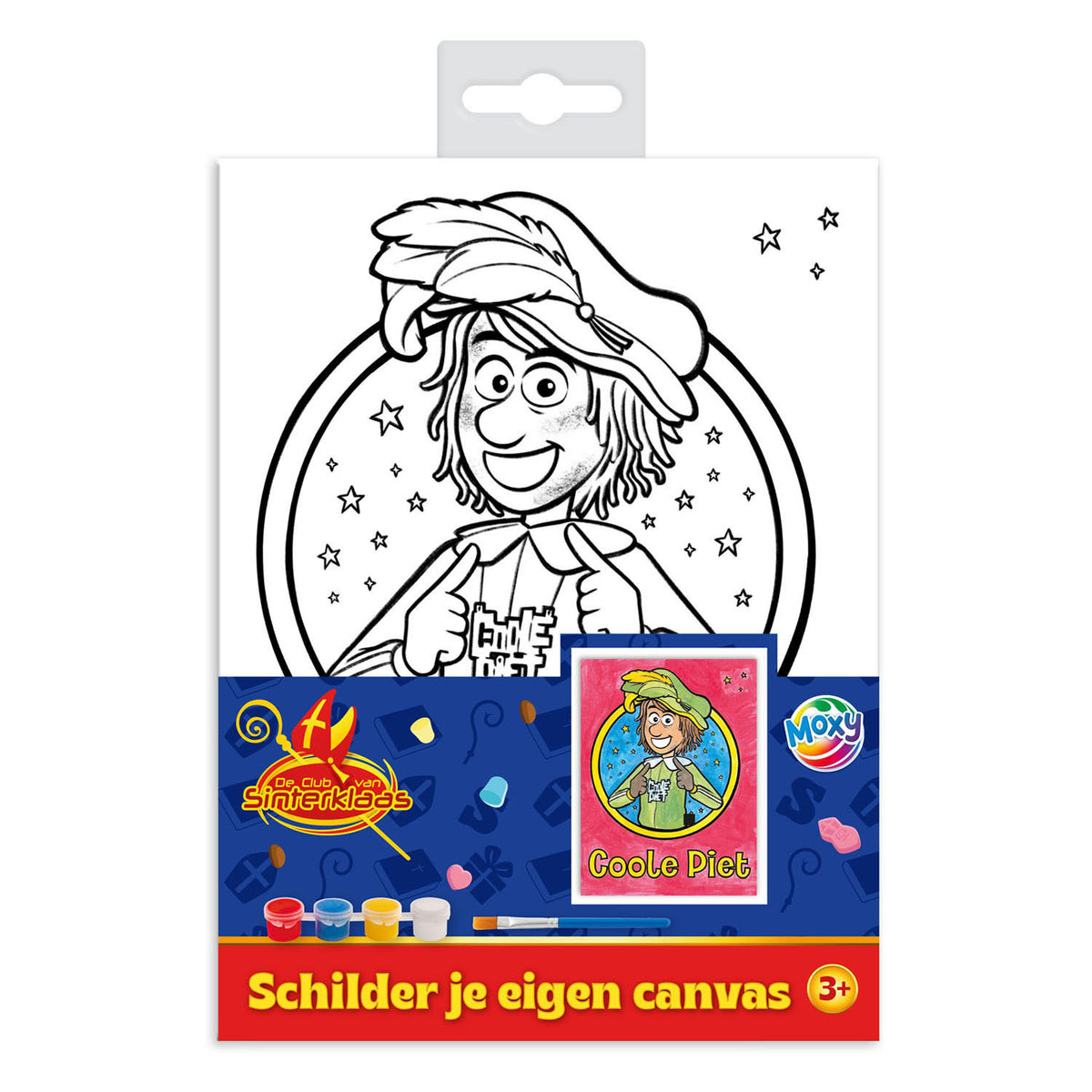 Creative craft group club van sinterklaas schilder je eigen canvas a5