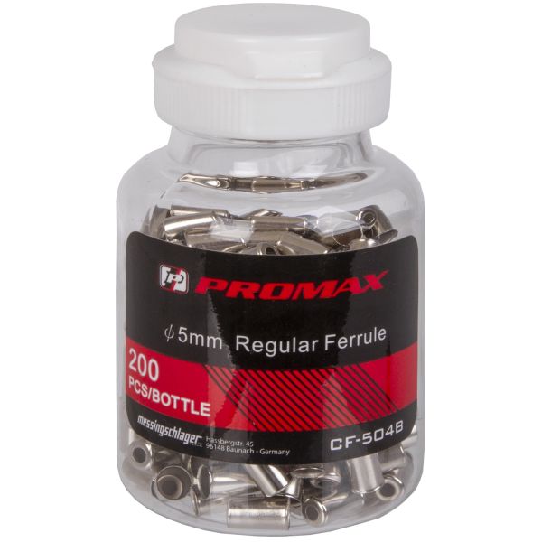 Promax câble chapeau métal ø5mm pour câble de dérailleur (200 pièces) - argent