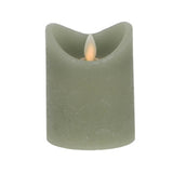 Bougie LED maison quotidienne 7,5x10 cm vert | 4 pièces
