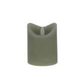 Bougie LED maison quotidienne 7,5x10 cm vert | 4 pièces